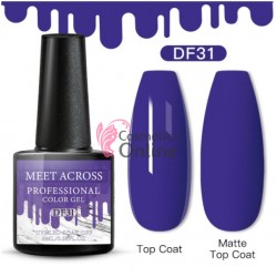 Oja semipermanenta UV /LED MEET ACROSS Profesional Color Cod DF31 Indigo